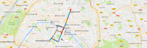 Prix Taxi Gare de l'Est Gare Montparnasse